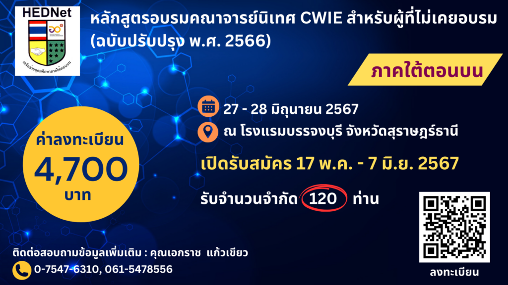 อบรมคณาจารย์นิเทศ CWIE