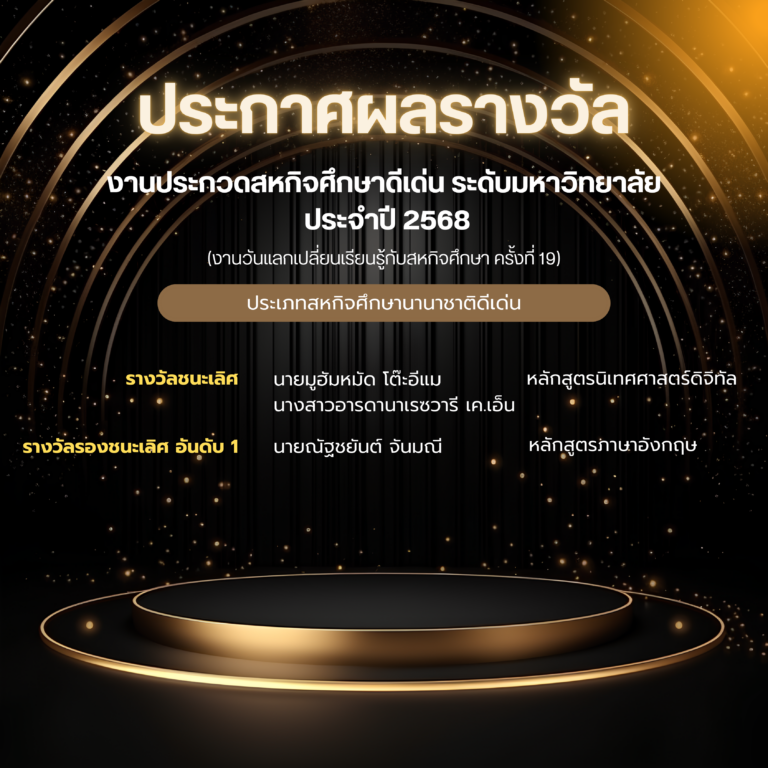 ประกาศผลรางวัลสหกิจศึกษาดีเด่น