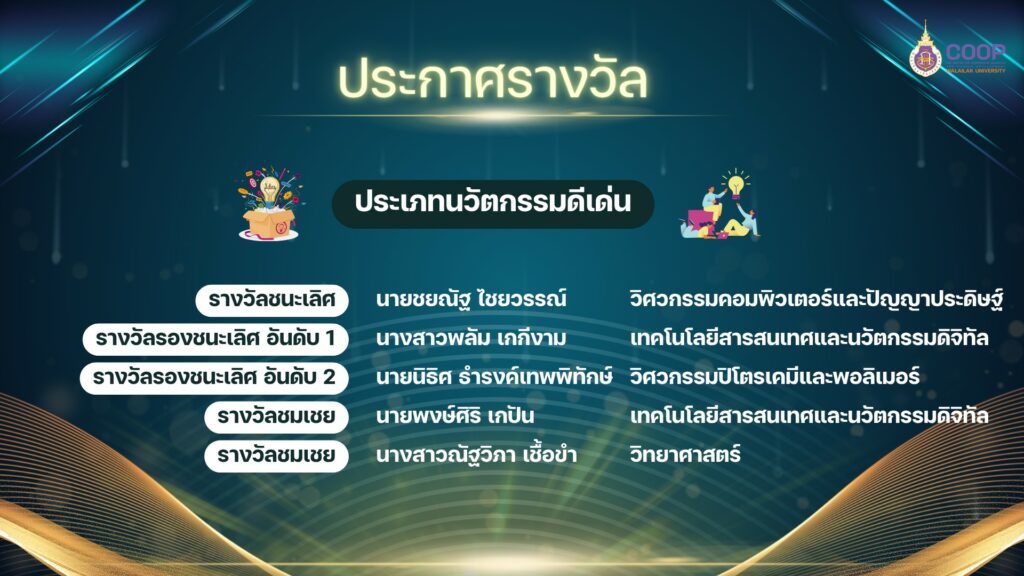 ประกวดผลงานสหกิจศึกษา