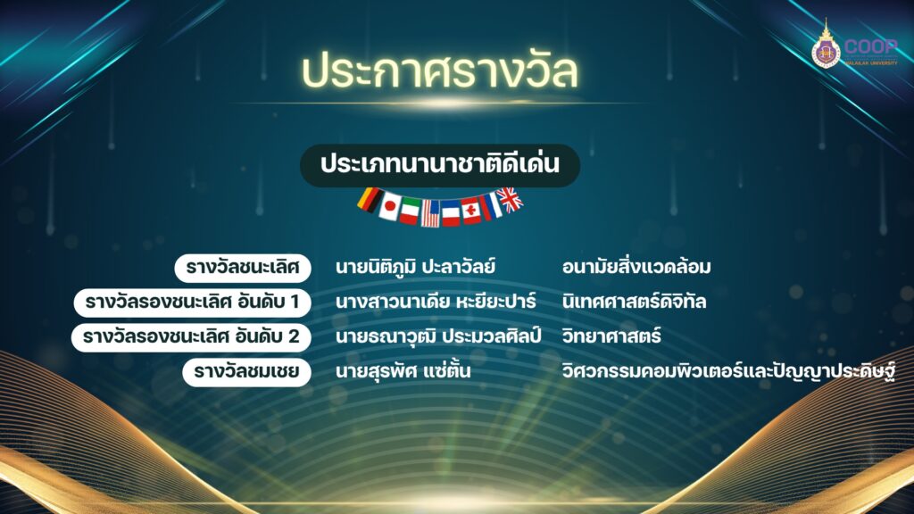 ประกวดผลงานนักศึกษารอบมหาวิทยาลัย